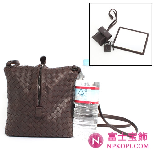 Bottega Veneta/ボッテガ・ヴェネタ  ラムスキン ショルダーバッグ ダークブラウン 255693V00162072